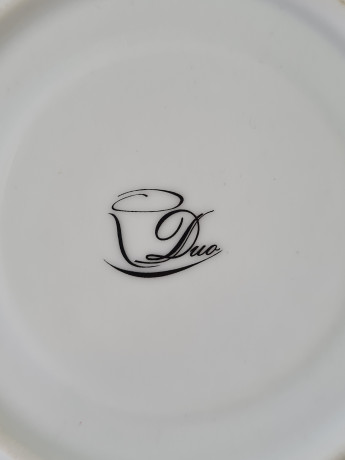 Тарелка декоративная винтажная Due с изображением павлина, фарфор, 15 см, Германия, 1960-70гг.