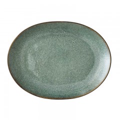 Bitz Bitz Gastro black / green Grillteller oval 30x22,5 cm Тарелка для гриля Bitz Gastro овальная 30x22,5 см, черная/зеленая