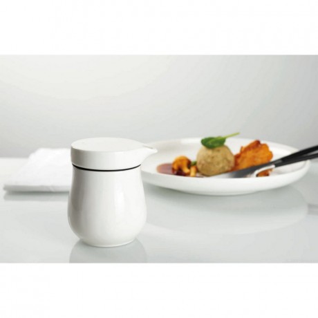 ASA SELECTION ASA A Table Weiss Sauciere mit Deckel - doppelwandig 0,14 L / 9x7 cm / h: 10 cm Соусник ASA A Table Weiss с крышкой - с двойными стенками 0,14 л / 9x7 см / высота: 10 см