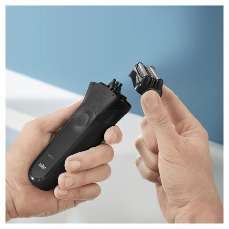 Braun Elektrischer Rasierer fur Manner quot;Series 3 301quot; in Schwarz + Reisebeutel  Электробритва для мужчин &quot;Серия 3 301&quot; в черном + дорожная сумка