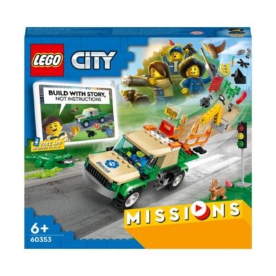 LEGO City 3er Set: 30589 Go-Kart-Fahrer - Polybag + 60353 Tierrettungsmissionen + 60355 City Detektivmissionen der Wasserpolizei Городской набор из 3 предметов: 30589 Водитель картинга — полиэтиленовый пакет + 60353 миссии по спасению животных + 60355 дет