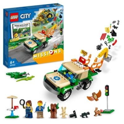LEGO City 3er Set: 30589 Go-Kart-Fahrer - Polybag + 60353 Tierrettungsmissionen + 60355 City Detektivmissionen der Wasserpolizei Городской набор из 3 предметов: 30589 Водитель картинга — полиэтиленовый пакет + 60353 миссии по спасению животных + 60355 дет