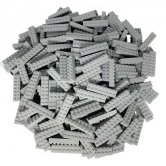 LEGO 100 Graue LEGO Steine 2x8 - Bausteine - Classic, Basic, City - grey - 3007 100 серых кирпичей LEGO 2x8 - строительные блоки - Classic, Basic, City - серый - 3007