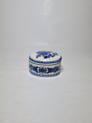 Шкатулка винтажная Delft Blue Holland, фарфор, ручная роспись, 3,5 x 7 x 5 см, Голландия, 1960-70гг.