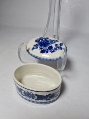 Шкатулка винтажная Delft Blue Holland, фарфор, ручная роспись, 3,5 x 7 x 5 см, Голландия, 1960-70гг.