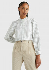 Tommy Hilfiger Button-down blouse pinstripe ecru stp Блузка на пуговицах тонкая полоска экрю стп