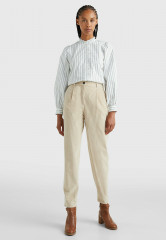 Tommy Hilfiger Button-down blouse pinstripe ecru stp Блузка на пуговицах тонкая полоска экрю стп