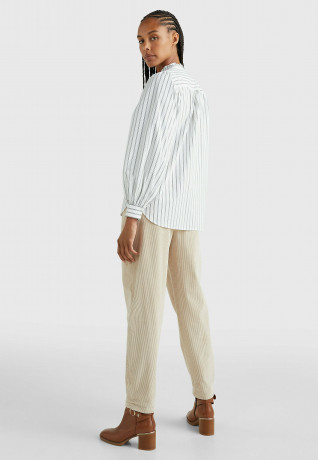 Tommy Hilfiger Button-down blouse pinstripe ecru stp Блузка на пуговицах тонкая полоска экрю стп