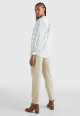 Tommy Hilfiger Button-down blouse pinstripe ecru stp Блузка на пуговицах тонкая полоска экрю стп