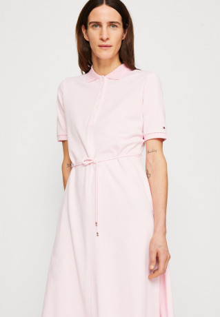 Tommy Hilfiger OPENWORK Shirt dress pastel pink АЖУР Платье-рубашка пастельно-розовый