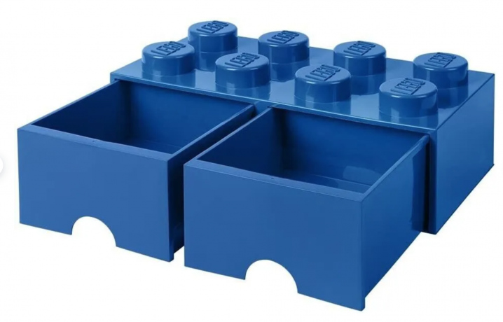LEGO Aufbewahrungsbox LEGO Ящик для хранения деталей, голубой, с выдвижным ящиком, 50 х 25 х 18 см 