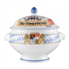Seltmann Weiden Seltmann Weiden Compact Bayern Lowenkopfterrine m. De. 'Weisswursttopf' 3,0 L Seltmann Weiden Compact Bavaria Супница в форме головы льва с De. "Вайсвурсттопф" 3,0 л