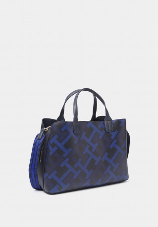 Tommy Hilfiger ICONIC SATCHEL MONOGRAM Handbag space blue mix ICONIC SATCHEL МОНОГРАММА Сумочка космический синий микс