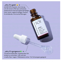 Geek & Gorgeous aPAD serum, Сыворотка с азелаиновой кислотой 20%, от покраснений и акне, для проблемной и чувствительной кожи, 30 мл