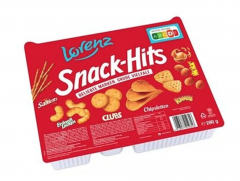 Lorenz Snack Hits Herzhaftes Mix 280g x 5st, Cнек набор солёные закуски ассорти, крекеры и арахис, Набор 5 шт х 280 г 