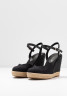 Tommy Hilfiger BASIC CLOSED TOE HIGH WEDGE High heeled sandals black BASIC CLOSED TOE HIGH WEDGE Босоножки на высоком каблуке черный