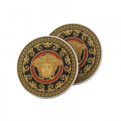 Rosenthal meets Versace Rosenthal Versace Ikarus Medusa Porzellan-Untersetzer 2er-Set Rosenthal Versace Icarus Medusa Фарфоровые подставки, набор из 2 шт.