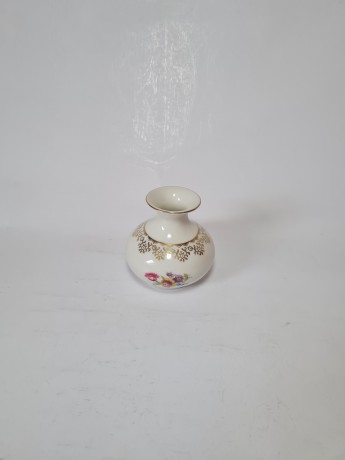 Erchenbach Bavaria Вазочка с букетом цветов и обильной позолотой, 8 см, Германия, 1950-60гг.