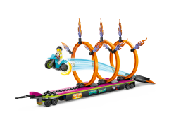 Lego Stunttruck mit Feuerreifen-Challenge Трюковый грузовик с огненной шиной