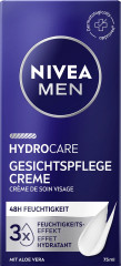 NIVEA MEN HydroCare Gesichtspflege Creme, 75 ml, Нивеа Мужской крем для лица, провитамин B5, 48ч увлажнение, лёгкая текстура, 75 мл