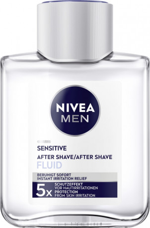 NIVEA MEN Sensitive After Shave Fluid, 100 ml, Нивеа Мужской флюид после бритья, экстракт ромашки и витамин E, для чувствительной кожи, 0% спирта, 100 мл