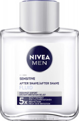 NIVEA MEN Sensitive After Shave Fluid, 100 ml, Нивеа Мужской флюид после бритья, экстракт ромашки и витамин E, для чувствительной кожи, 0% спирта, 100 мл