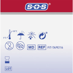 SOS Infrarot-Kinesiotape, 1 m, SOS Инфракрасный кинезиотейп, улучшает кровообращение, поддержка мышц и суставов, 1 метр