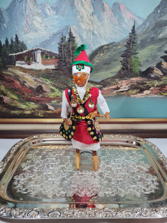 Фигурка винтажная в традиционном костюме, ручная работа, 28 см, Африка, 1970-80гг.