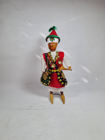 Фигурка винтажная в традиционном костюме, ручная работа, 28 см, Африка, 1970-80гг.