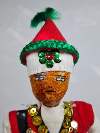 Фигурка винтажная в традиционном костюме, ручная работа, 28 см, Африка, 1970-80гг.