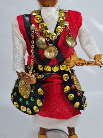 Фигурка винтажная в традиционном костюме, ручная работа, 28 см, Африка, 1970-80гг.