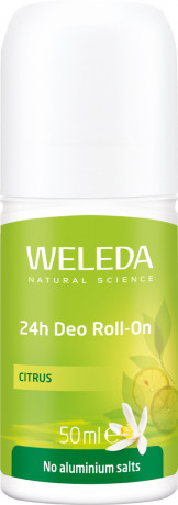 WELEDA CITRUS 24h Deo Roll-On, 50 ml, Шариковый дезодорант Citrus 24 часа без солей алюминия, с цитрусовым ароматом, 50 мл