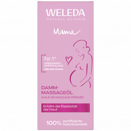 WELEDA MAMA Damm Massageoel, 50 ml, Масло Mama для массажа промежности при подготовке к родам, с 34-й недели беременности, 50 мл