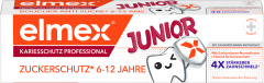 elmex Zahnpasta Junior Kariesschutz Professional, 75 ml, Детская зубная паста Junior Kariesschutz Professional с кальцием и фторидом, 6–12 лет, 75 мл