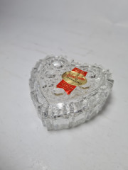 Шкатулка винтажная Anna Hutte в виде сердечка, хрусталь, 7 x 6,5 см, Германия, 1960-70гг.