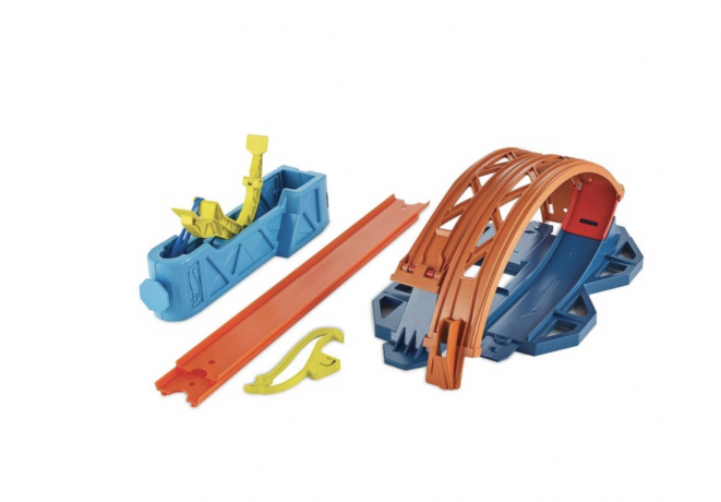 Hot Wheels Track Builder Unlimited Looping-Kicker-Set Неограниченный набор премиальных кикеров с петлей, гоночная трасса