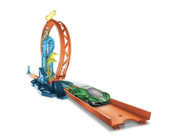 Hot Wheels Track Builder Unlimited Looping-Kicker-Set Неограниченный набор премиальных кикеров с петлей, гоночная трасса