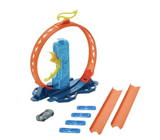 Hot Wheels Track Builder Unlimited Looping-Kicker-Set Неограниченный набор премиальных кикеров с петлей, гоночная трасса