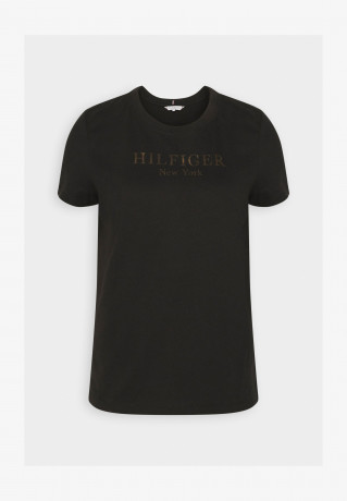 Tommy Hilfiger Print T-shirt black футболка с принтом черный