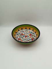 Тарелка сервировочная винтажная Im Stil Apollon / Коллекция Millenium, с ярким декором в турецком стиле, ручная роспись, керамика, 15.5 х 6 см, Германия, 1980-90гг.