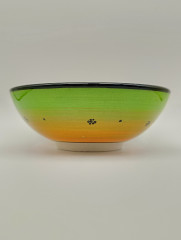 Тарелка сервировочная винтажная Im Stil Apollon / Коллекция Millenium, с ярким декором в турецком стиле, ручная роспись, керамика, 15.5 х 6 см, Германия, 1980-90гг.