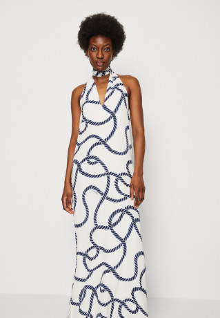 Tommy Hilfiger COASTAL ROPE MAXI HALTER Maxi dress blue coast COASTAL ROPE MAXI HALTER Платье макси голубое побережье