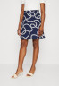 Tommy Hilfiger ROPE PRINT SHORT SKIRT Mini skirt coastal/carbon navy КОРОТКАЯ ЮБКА С ПРИНТОМ Мини-юбка прибрежный / углеродный флот