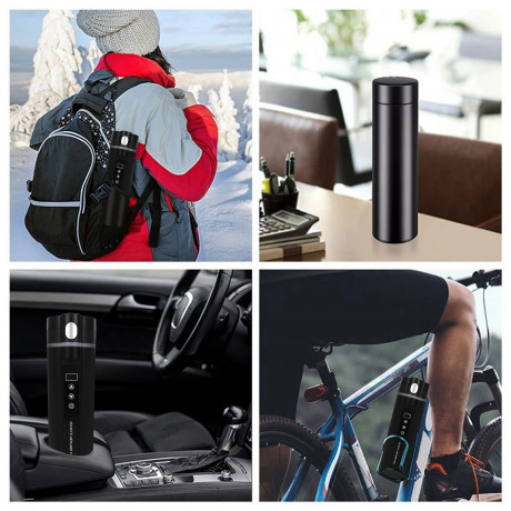 TWSOUL TWSOUL Reise-Wasserkocher Auto Warmedammung elektrische Wasserbecher, mit Touchscreen, Rostfreier Stahl  TWSOUL дорожный чайник автомобильный с теплой изоляцией электрическая чашка для воды с сенсорным экраном из нержавеющей стали