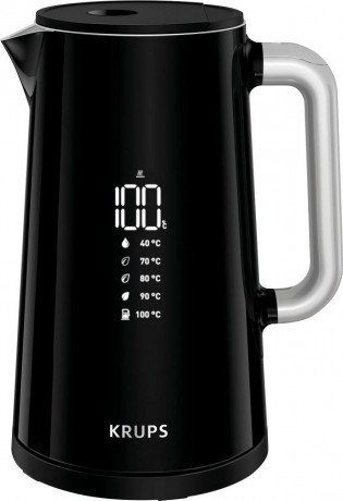 Krups Krups Wasserkocher BW8018 Smart'n Light, 1,7 l, 1800 W, Digitalanzeige, 5 Temperaturstufen, 360°-Sockel, Abschaltautomatik  Чайник Krups BW8018 Smart&#39;n Light, 1,7 л, 1800 Вт, цифровой дисплей, 5 уровней температуры, основание 360°, автоматическо