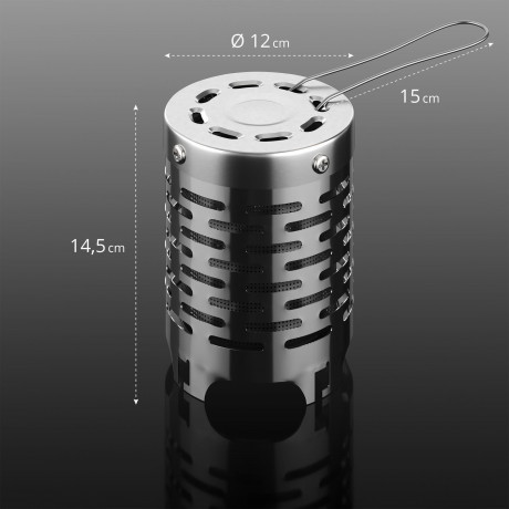 EVOCAMP EVOCAMP Gaskocher Heizaufsatz mit 20x20cm feuerfester Unterlage, (Heizaufsatz fur Gaskocher mit feuerfester Unterlage), ideal als Zeltheizung und Campingheizung  Нагревательная насадка для газовой плиты EVOCAMP с огнестойким основанием 20x20 см (н