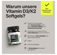 MK7 natural elements D3 + K2  1000 МЕ + 20 мкг, витамин D3 и K2 для иммунитета и костей, веганские мягкие капсулы, 120 шт