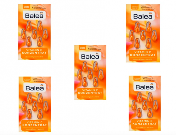 Balea Konzentrat Vitamin C, Балеа Концентрат Витамина C, капсулы для лица, 5упх7 шт.