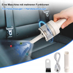 Yoyaxi Akku-Handstaubsauger Tischstaubsauger USB wiederaufladbar mit hoher Saugleistung, 1200 mAh Li-Akku fur Schule, Zuhause, Buro und Auto  Беспроводной ручной пылесос Yoyaxi, настольный пылесос, перезаряжаемый через USB, с высокой мощностью всасывания,