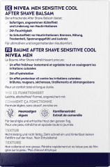 NIVEA MEN Sensitive Cool After Shave Balsam, 100 ml, Нивеа Мужской бальзам после бритья охлаждающий, экстракт ромашки и ментол, для чувствительной кожи, 0% спирта, 100 мл